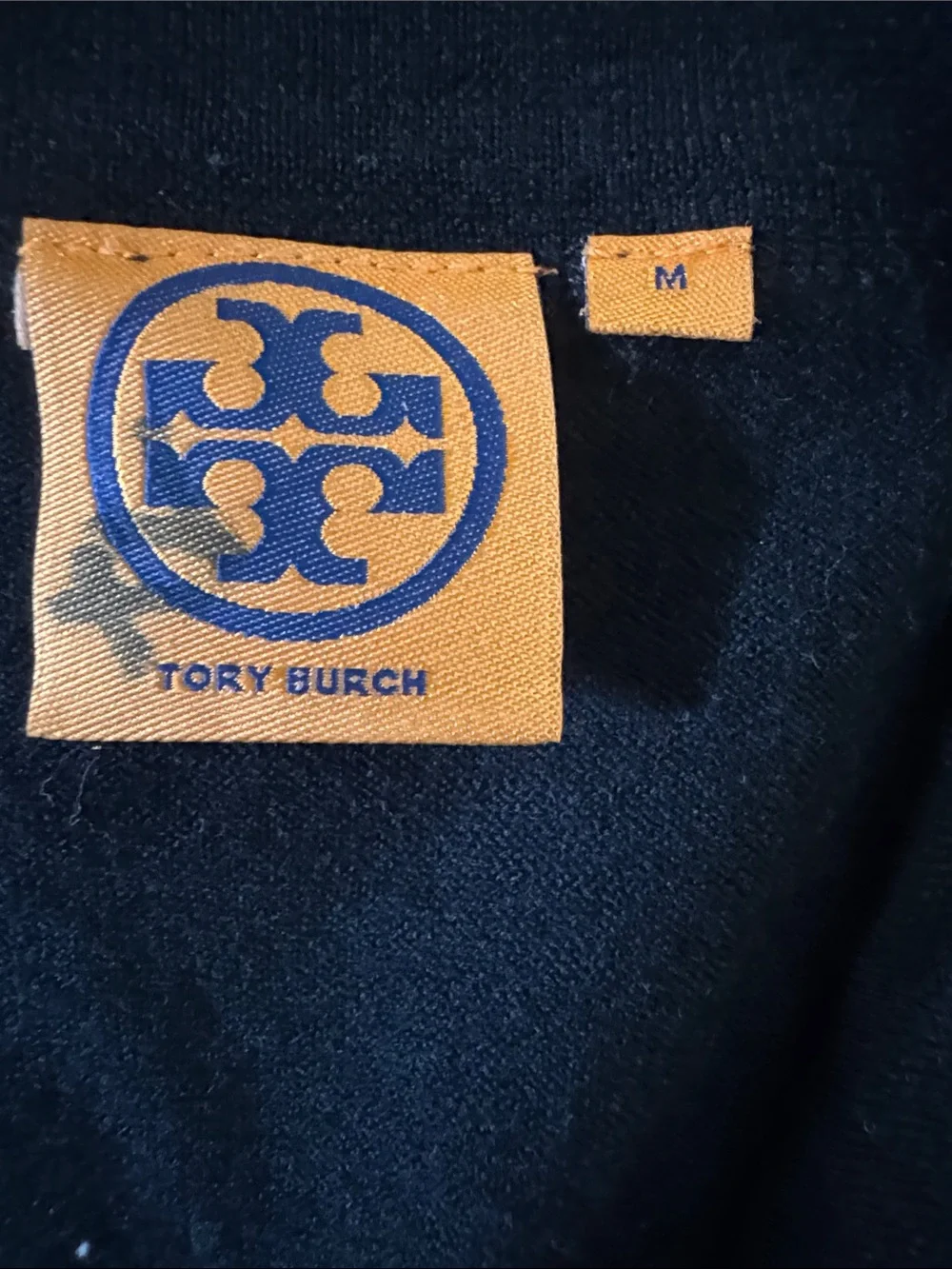 Tory Burch Black Cardigan with Gold Logo Buttons